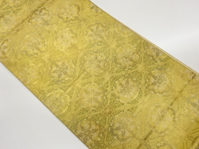 襷に華紋模様織出し袋帯